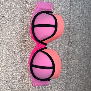 Victoria’s Secret Strapless Colorblock Push Up Bikini Top